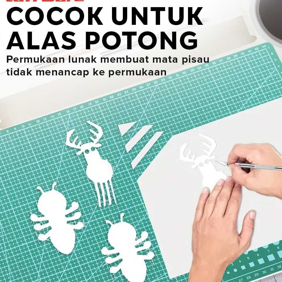 

Cutting Mat A3 Alas Potong Pemotong Kertas 45x30cm Cutting Pad Grid