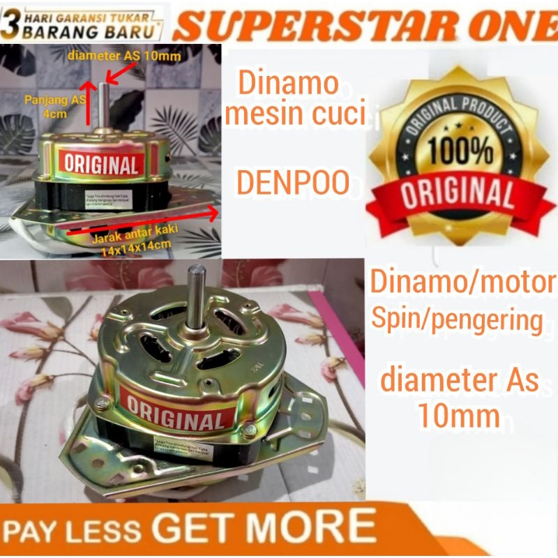 Dinamo/motor mesin cuci Dinamo spin/pengering denpoo