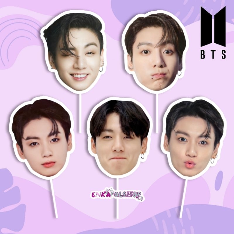FAN FACE/KIPAS MUKA BTS : JUNGKOOK handfan, kipas kpop, kipas karakter, kipas wajah, topeng pesta
