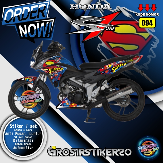 STRIPING VARIASI HONDA CS1 MOTIF SUPERMAN / STIKER VARIASI MOTOR