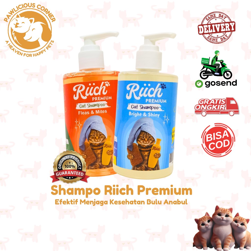 Riich Shampo Kucing Brightening Riich Premium High Quality 100 ML