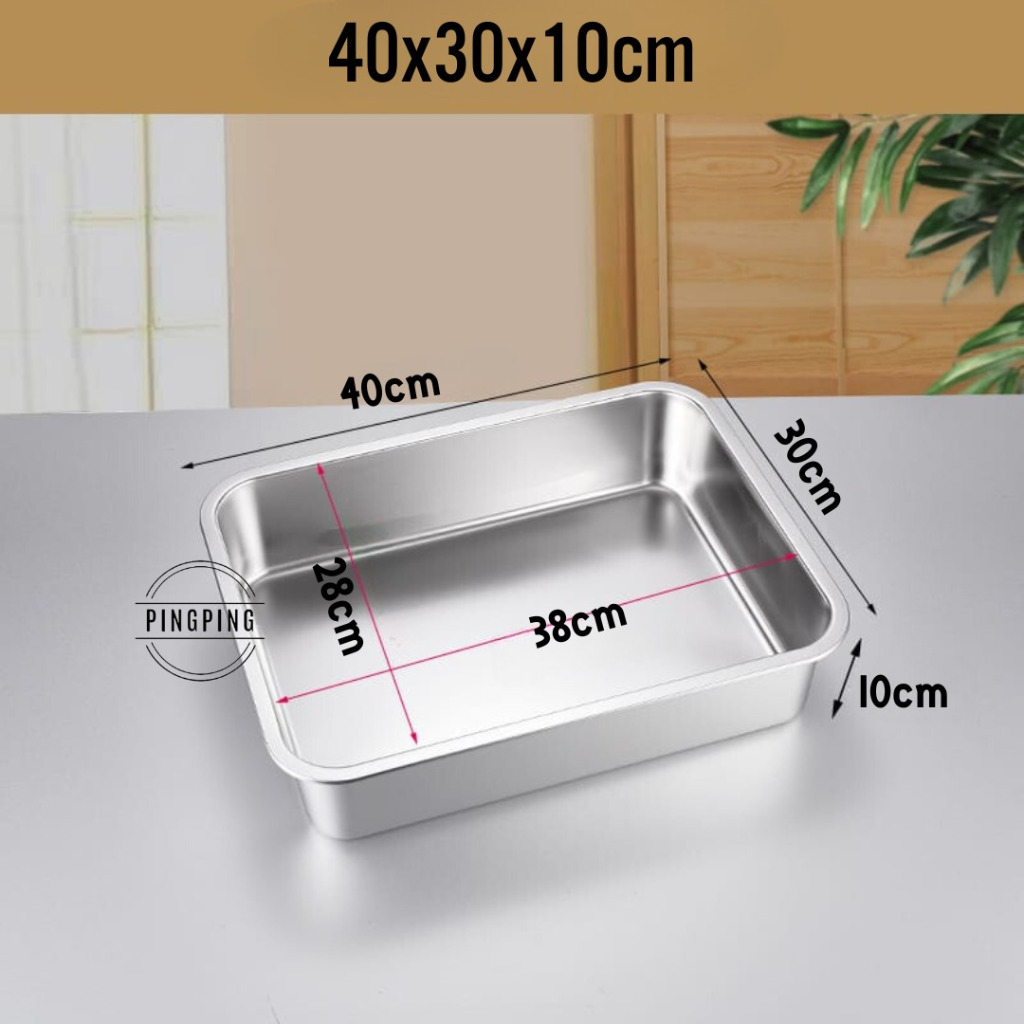New Nampan Stainless Steel / Nampan Baki Stainless Steel / Nampan Kotak Stainless Steel
