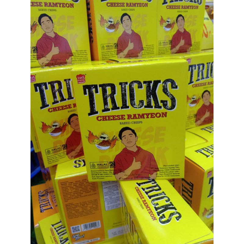 

TRICKS Biskuit Kentang Kimchi Cheese Ramyun & BBQ 4pack @15g