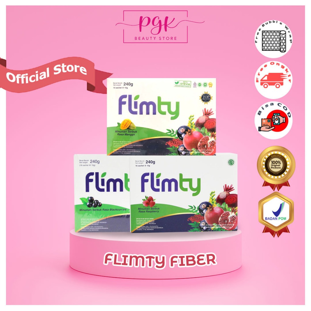 

Flimty Fiber - 1 Box (isi 16 sachet) Antioksidan