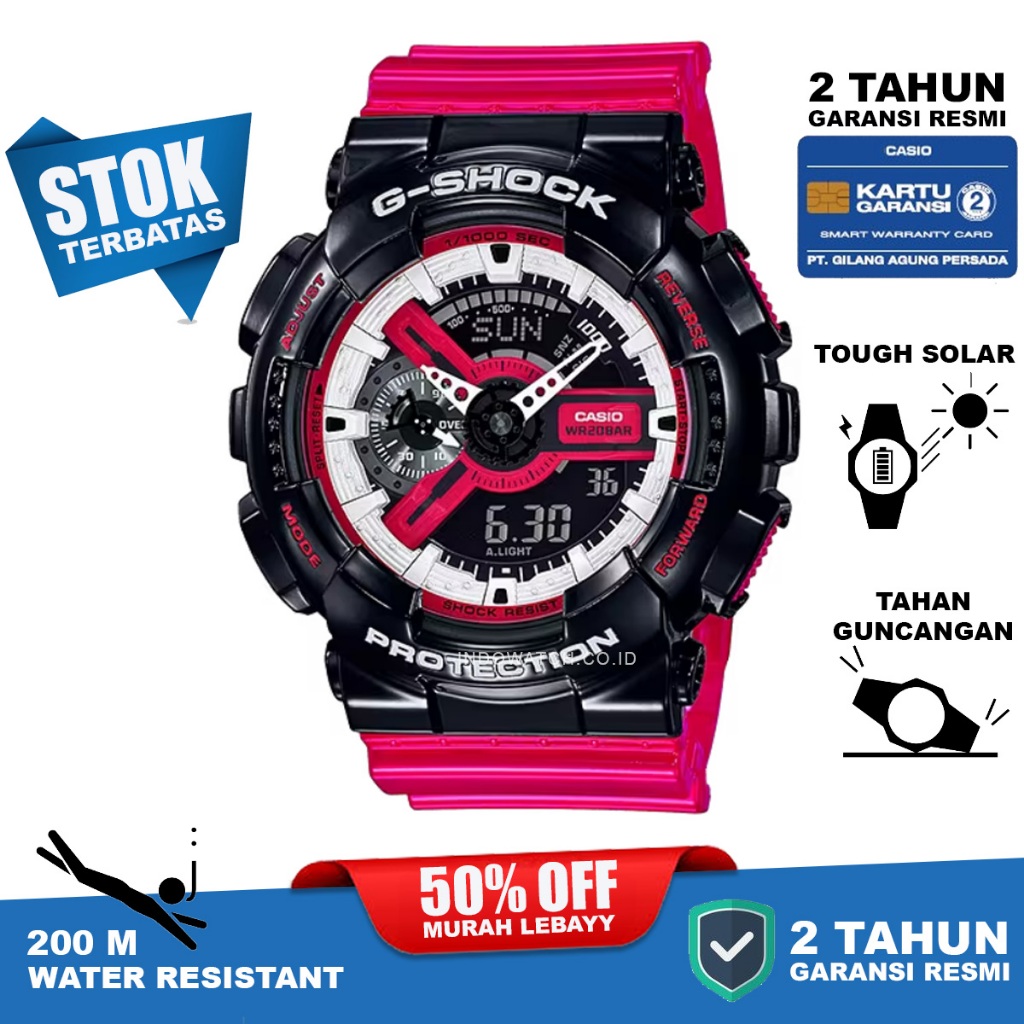 Casio G-Shock GA-110RB-1A g shock ga110 ga 110 original garansi resmi
