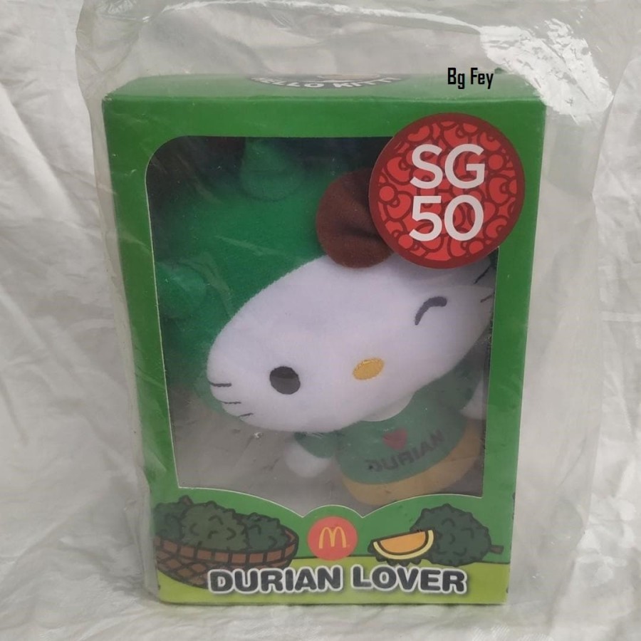 627 - Boneka Hello Kitty SG 50 Durian Lover Mc Donald 2015 - Segel
