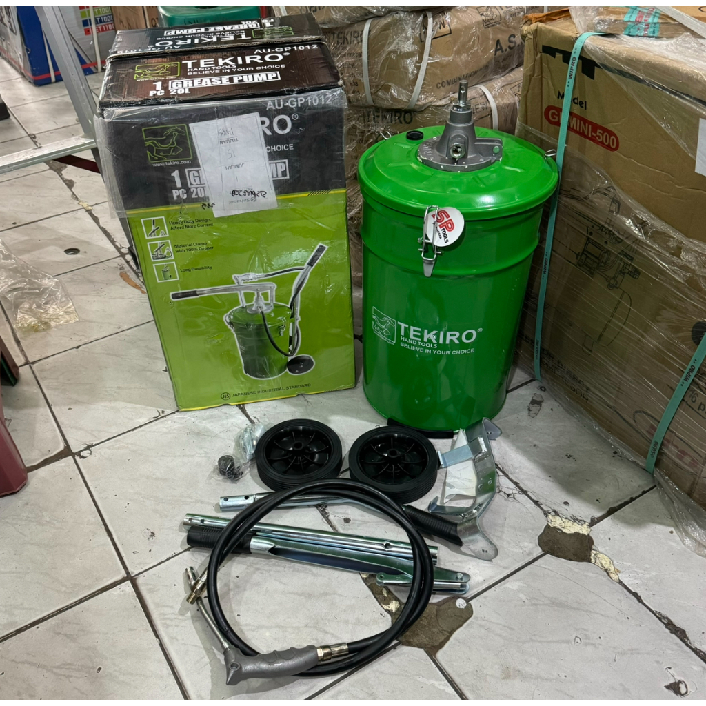 POMPA GREASE GEMUK GEMOK DRUM MANUAL TANGAN 20L 20KG TEKIRO AU-GP1012