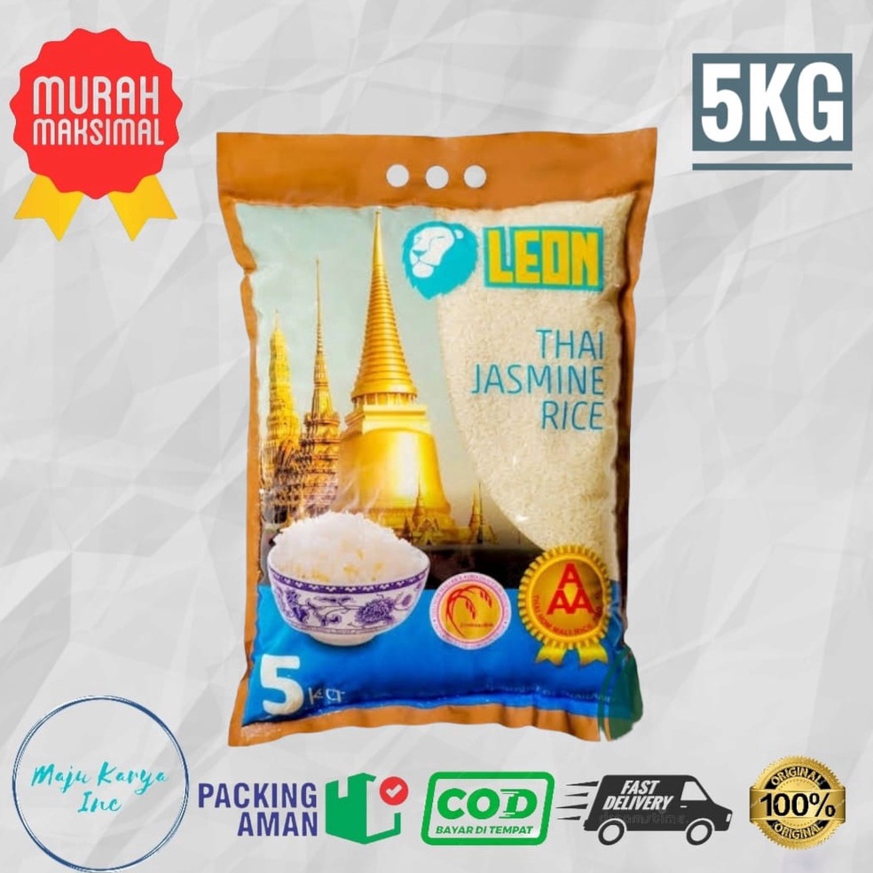 

✔️Splash⚡ Beras Leon Thailand Jasmine Rice 5 Kg