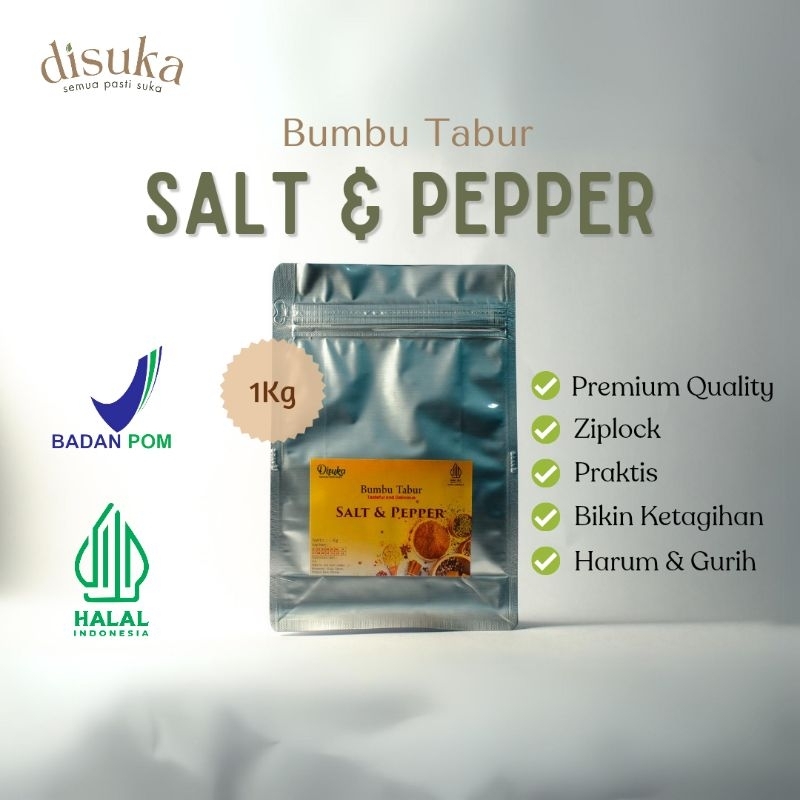 

Bumbu Bubuk Tabur SALT & PEPPER, ASIN LADA 1 kg