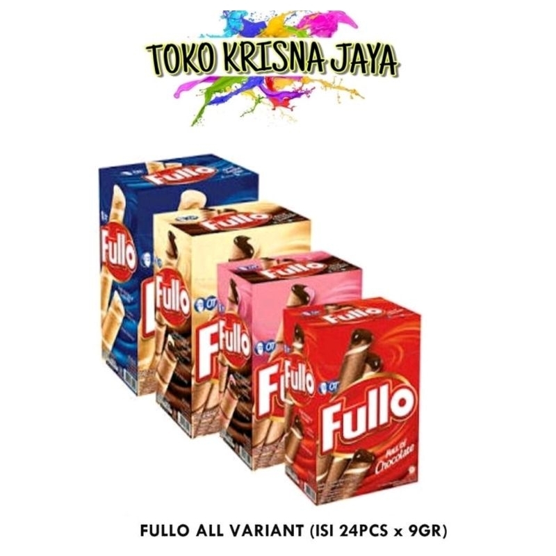 

FULLO WAFER ROLLS RASA COKLAT | VANILLA | CHOCOLATE STRAWBERRY | CHOCOLATE VANILLA ISI 24 PCS X 7.5 GR Cream Cookies Snacks