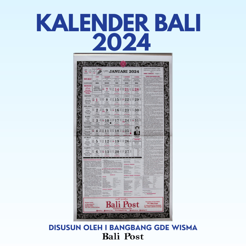 

Kalender Bali 2024 - I Bangbang Gde Wisma - Kalender Bali Dinding 2024