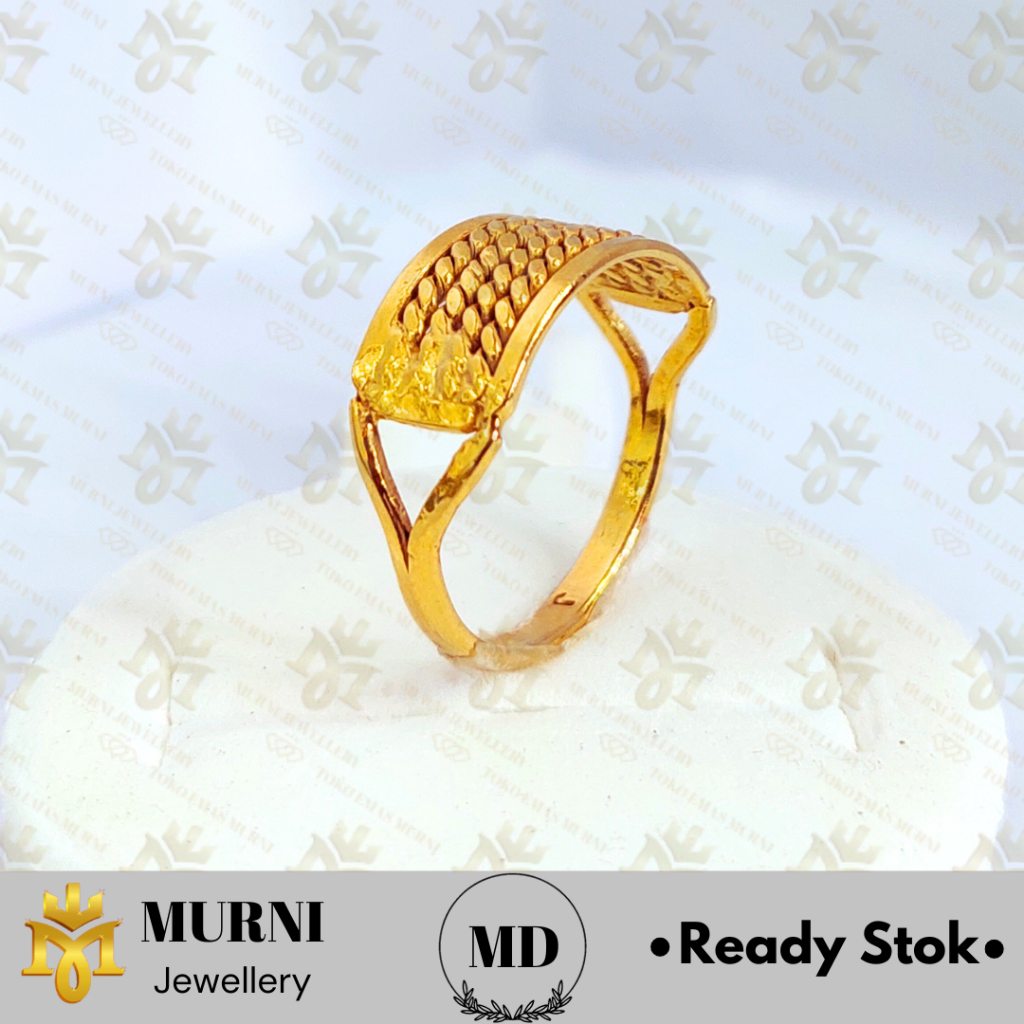 Cincin Emas Muda Asli Model Tali Air Tambang Plat Murah - Toko Emas Murni