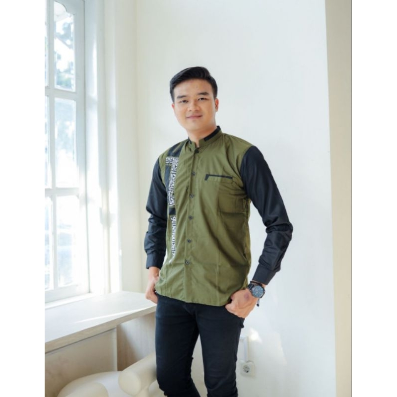 Baju Koko lengan panjang original elrumi sinergi batik