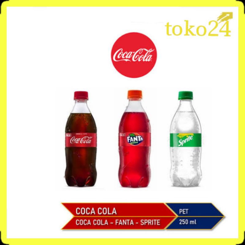 

Coca-Cola, Sprite, Fanta Botol 250 ml 1 Karton isi 12