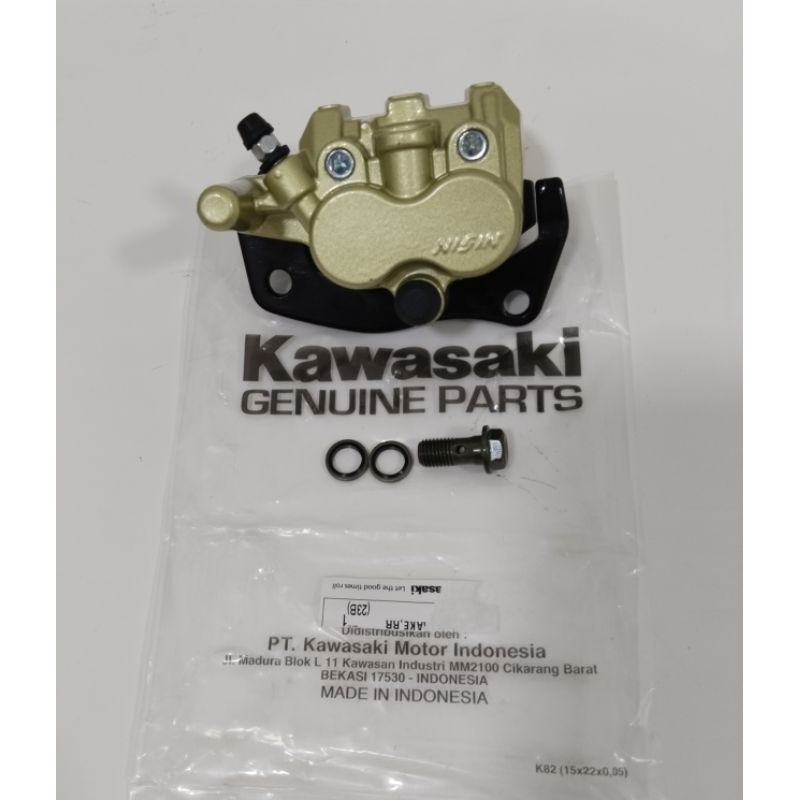 LF Kaliper Depan KLX150 KLX 150 L S BF DT DTracker Kepala Babi Ori Original NISSIN Set Kampas