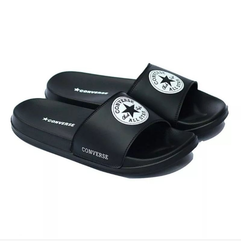 Sandal Slide Pria Wanita Premium / Sandal Selop Cowok Cewek /Sandal Converse Slide Hitam