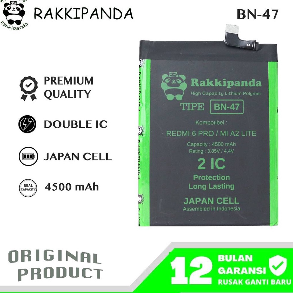RakkiPanda - BN47 Redmi 6 Pro / Mi A2 Lite Batre Batrai Baterai