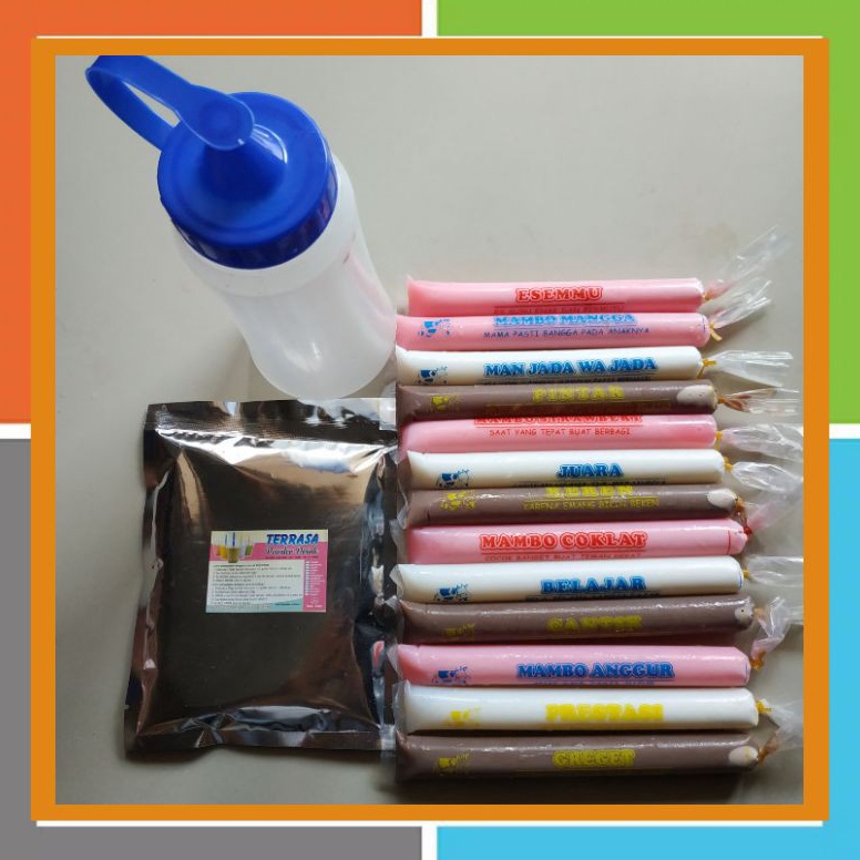 

⚡Cuci gudang⭐ paket usaha bubuk serbuk es mambo lengkap / es mambo murah