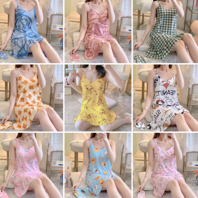 GROSIR MURAH Daster Import+Bra/Daster Tali /Daster Cup Bra/Daster Wanita C01-B