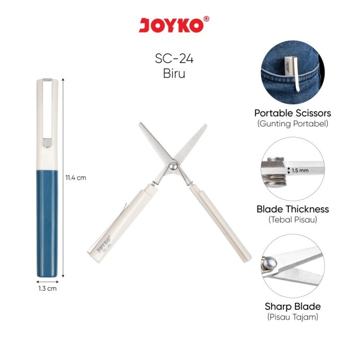 

Gunting Portable Lipat / Pocket Scissors JOYKO SC-24