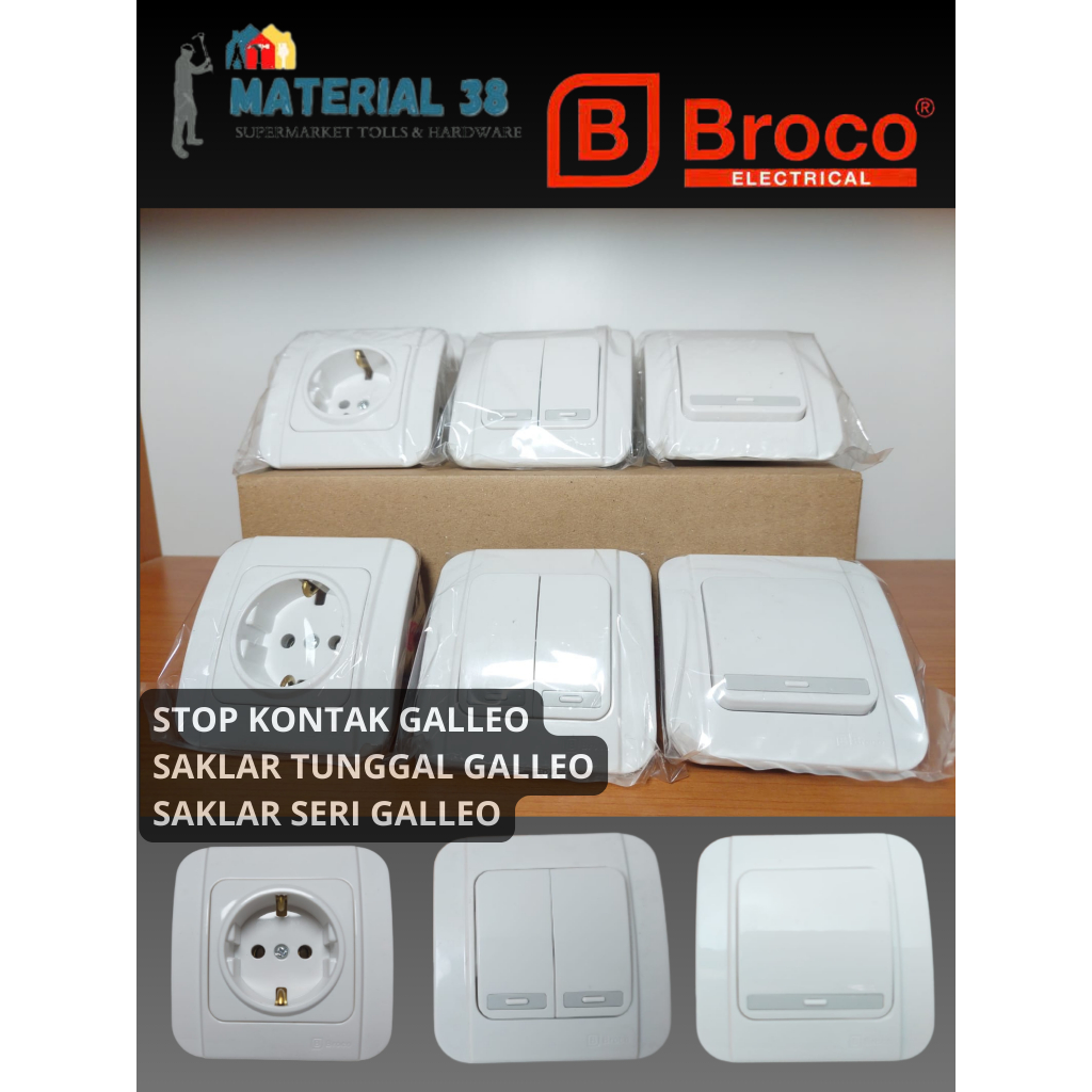 Broco Galleo STOP KONTAK, SAKLAR SERI , SAKLAR TUNGGAL