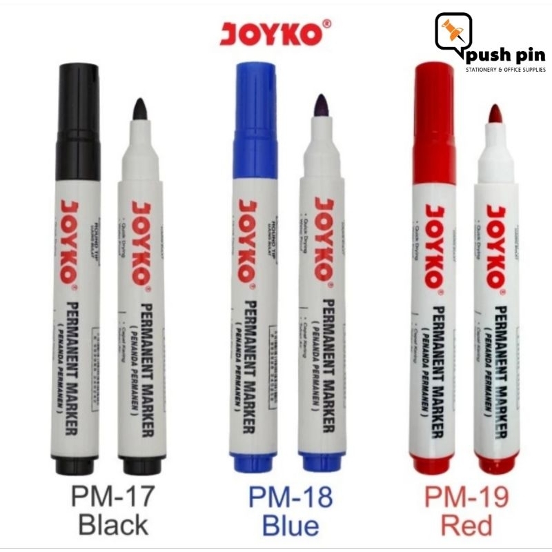 

Joyko Permanent Marker Spidol Permanen Round Tip