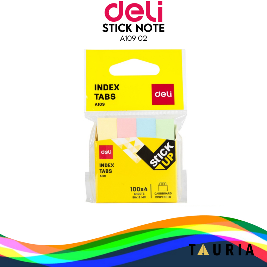 Index Tabs Deli A109 / Sticky Note Kertas 4 Warna 50x12mm