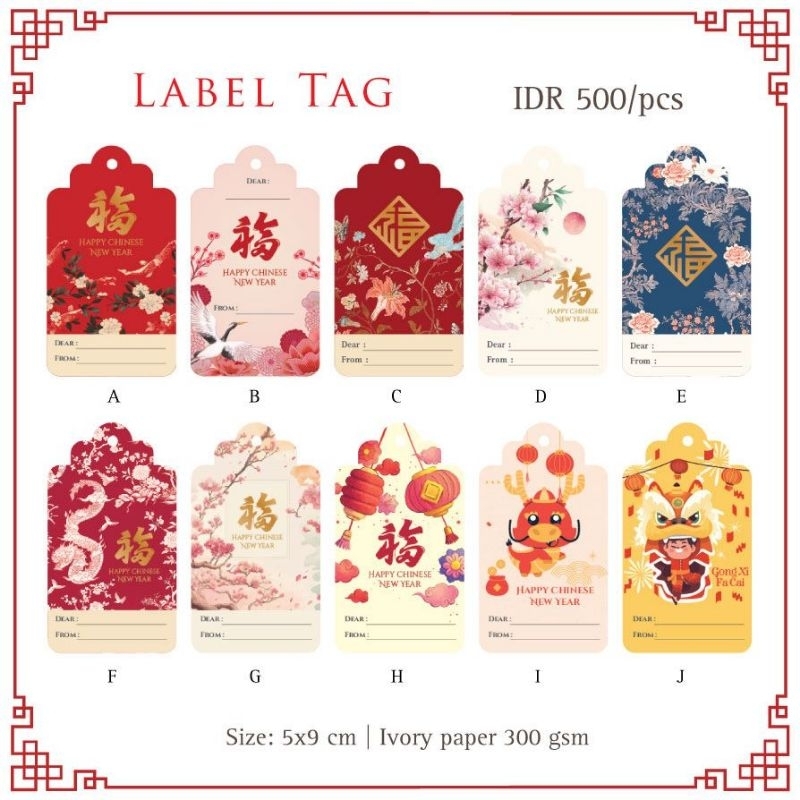 

Label tag edisi cny imlek terbaru bisa satuan pelengkap hadiah imlek