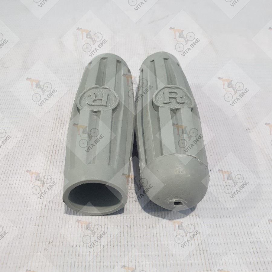 Handgrip Hanfat Posol Hand Grip Sepeda Jadul Jengki Onthel 26 Abu-abu