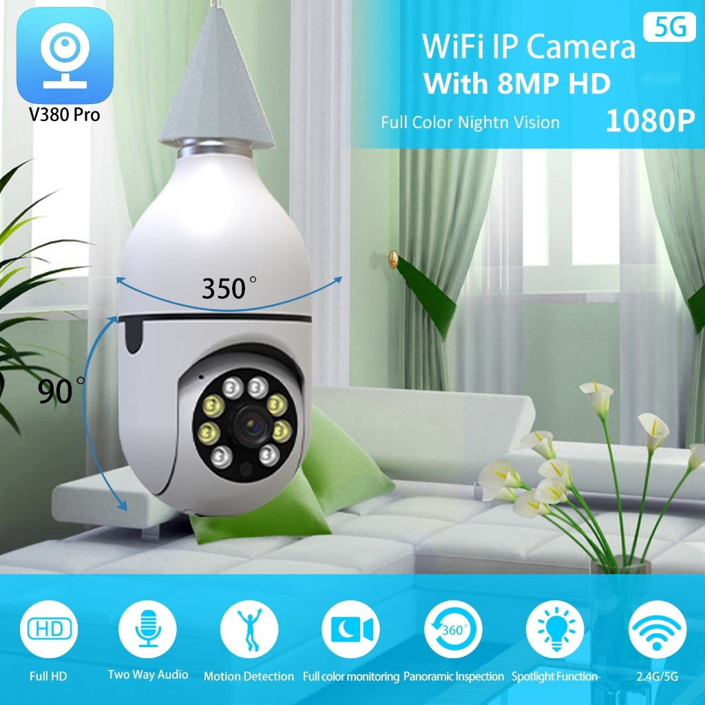 COD CCTV E27 WIFI SMART CAMERA V380 E27