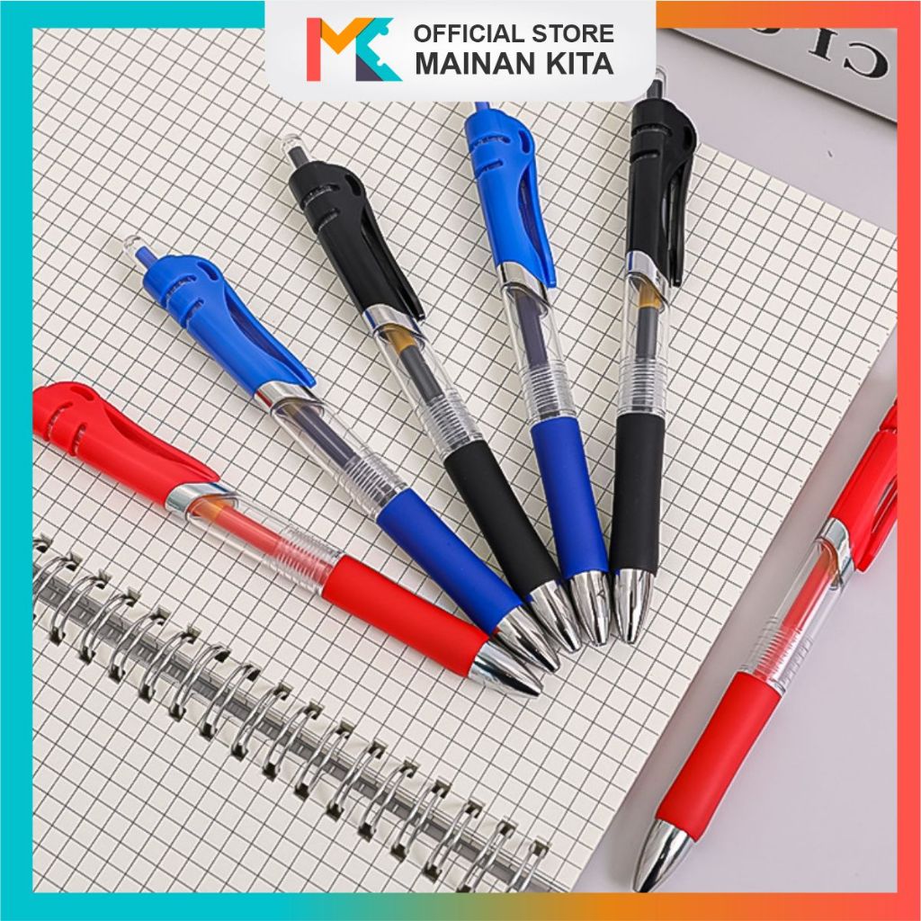 

MK606 Pena Pulpen Pencet Gel 0.5mm Standar Alat Tulis Mekanik