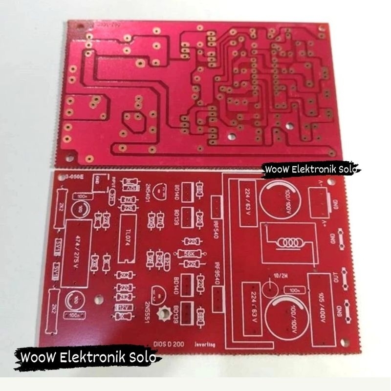 2Pcs PCB Power Mono Class D 200 Watt Inverting Input