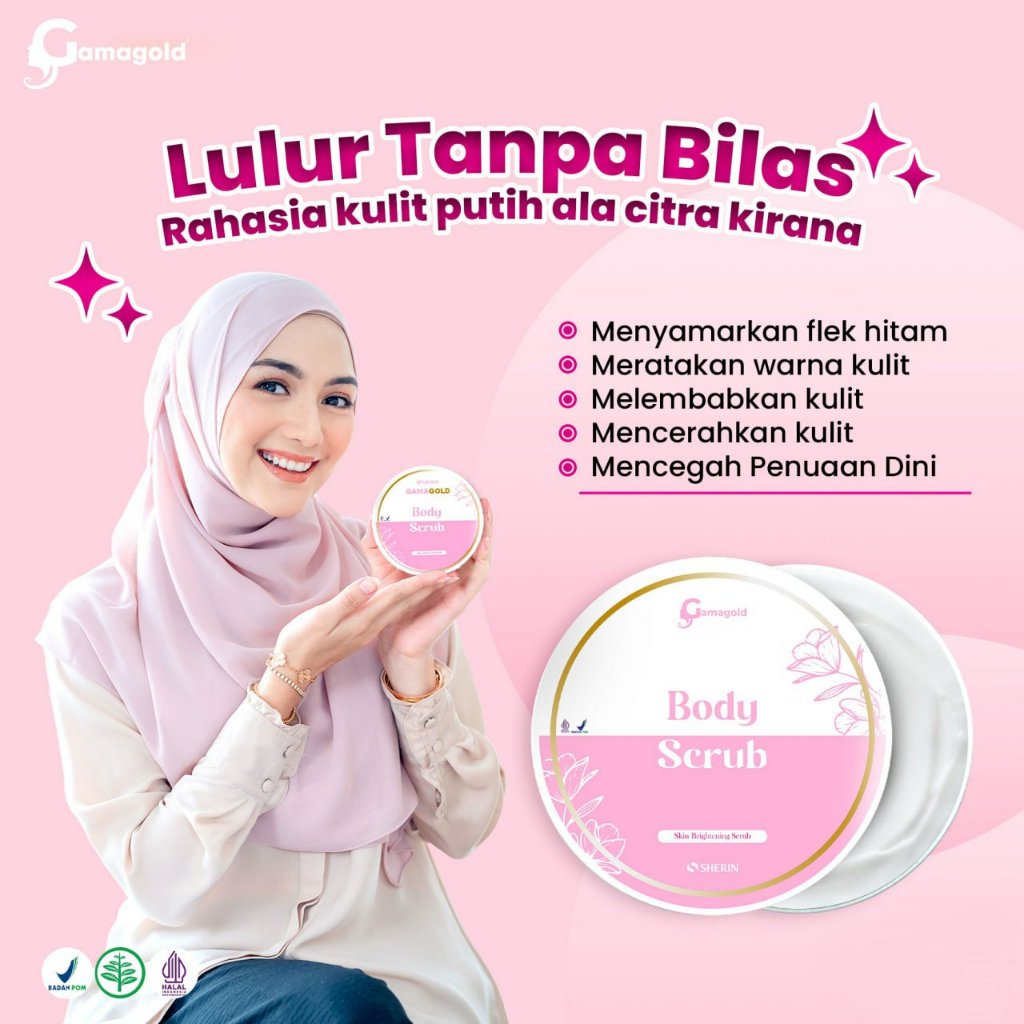 PAKET 2 BODY SCRUB Gamagold Lulur Tanpa Bilas Gama Gold