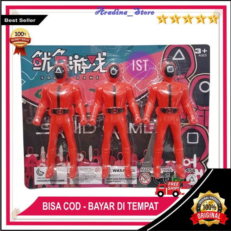 Mainan Robot Squid Game Murah Robot Squid Game Robot Squid Game Mainan anak 1 set isi 3 pcs Tinggi 1
