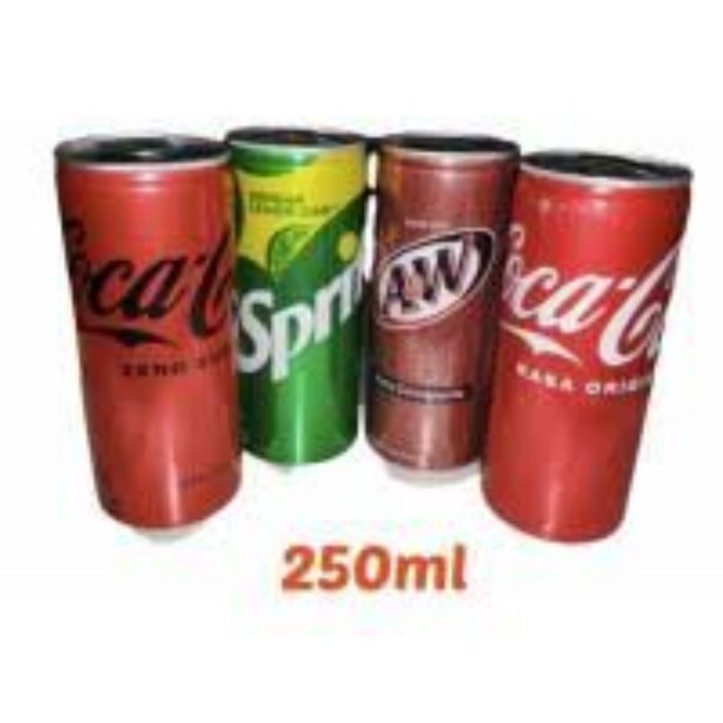 

SPRITE | FANTA | COCA COLA | A & W KALENG NETTO 250 ML