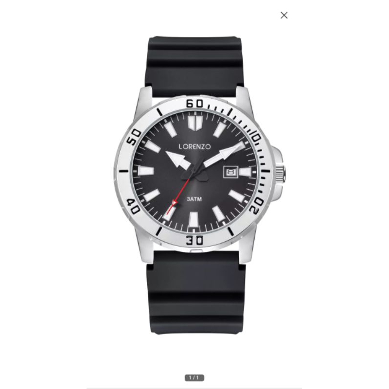 Jam Tangan Pria LORENZO 6105MT Analog Tali Rubber Original