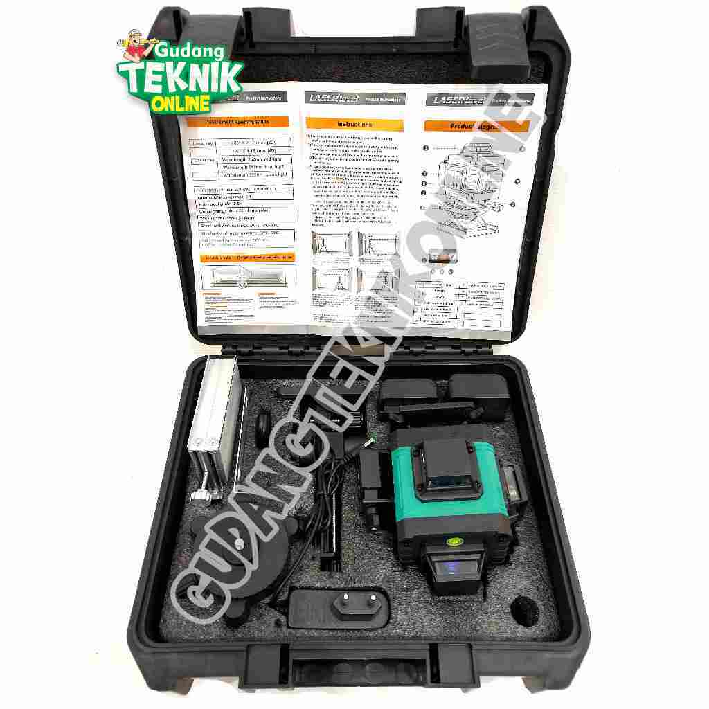 Laser Level Wipro ZL-360 Waterpass 4 Line 4D 360 Derajat