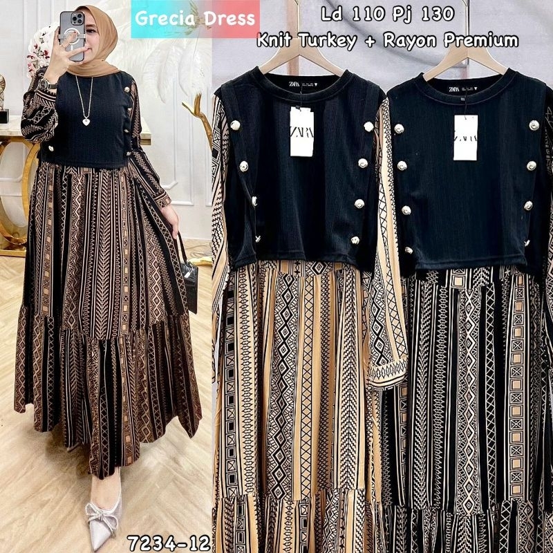 Zara grecia dress//gamis zara//dress Zara//pakaianwanitasby