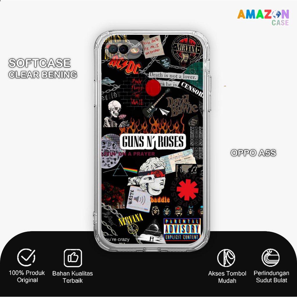 casing hp oppo a12  A5S A11K A7 F9- Silikon hp Bening- Softcase Bahan Lentur- Casing Hp Murah - Sili
