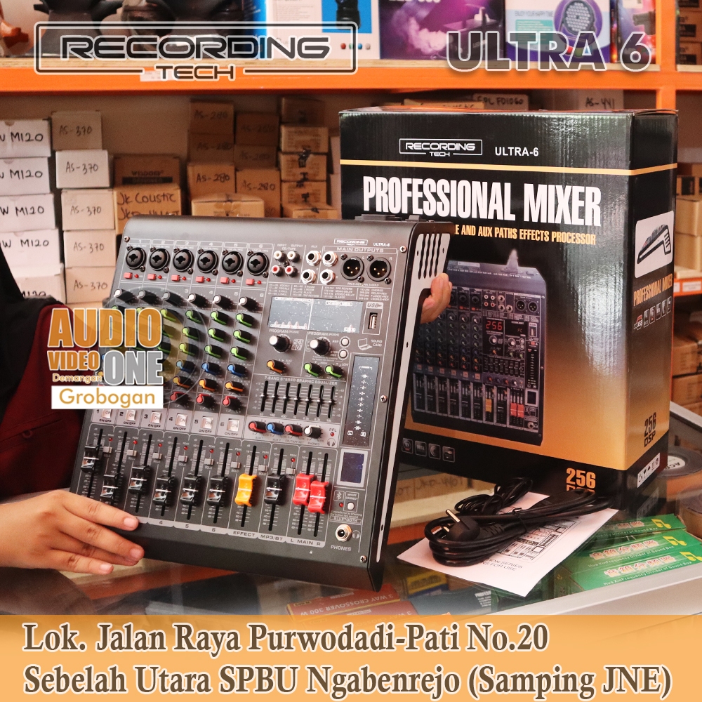 Mixer Recording Tech Ultra 6 Mikser Audio 6 Chanel Efek Digital Original