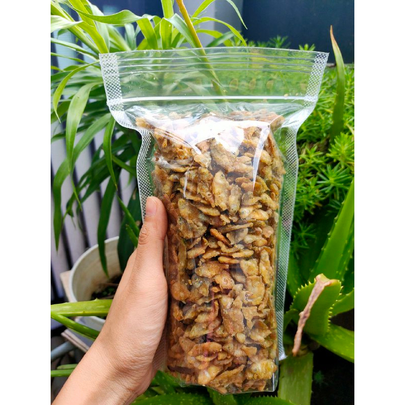 

BABY FISH /IKAN PEPETEK CRISPY KRIUK CIKRUH PEDAS JERUK GURIH 160gr kemasan microwave