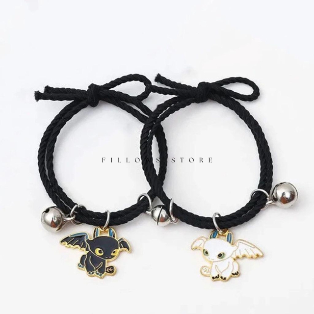 Gelang Couple Naga Hitam Putih Isi 2 Pcs | Gelang Pasangan Fillows Aksesoris