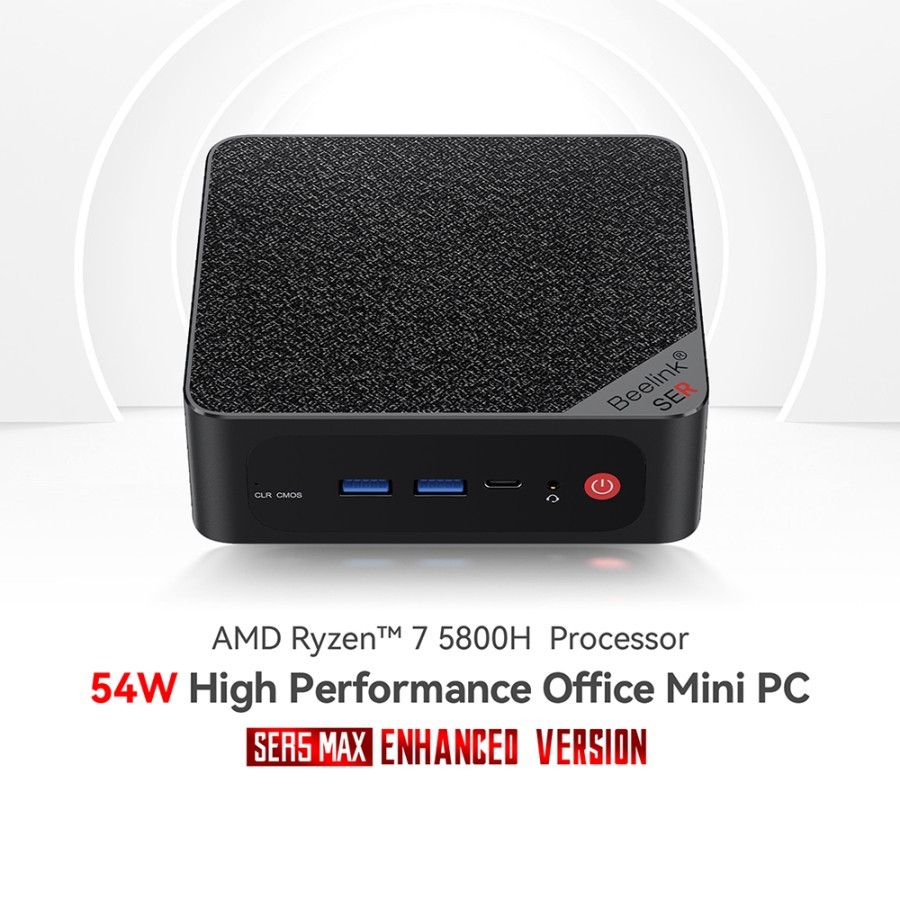 Beelink SER5 MAX 5800H AMD Ryzen7 32/500GB NVMe HDMI DP Windows 11 Pro