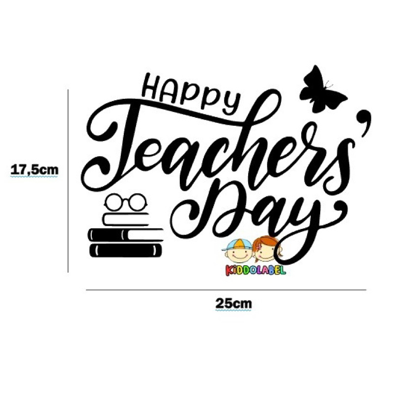 STICKER BALON PVC BOBO AKRILIK HARI GURU GRADUATION OPENING STORE UCAPAN SELAMAT HARI GURU HAMPERS C