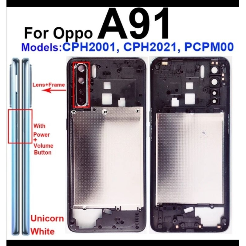 BEZEL TULANG TENGAH SAMPING OPPO A91 RENO 3