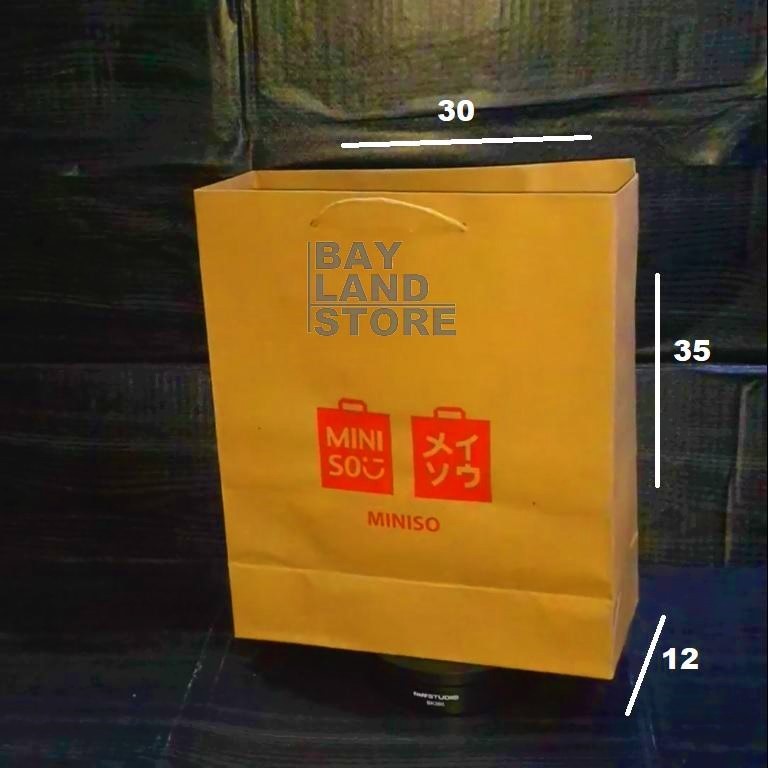 

Paper bag Miniso coklat 30 x 35 x 12 Large