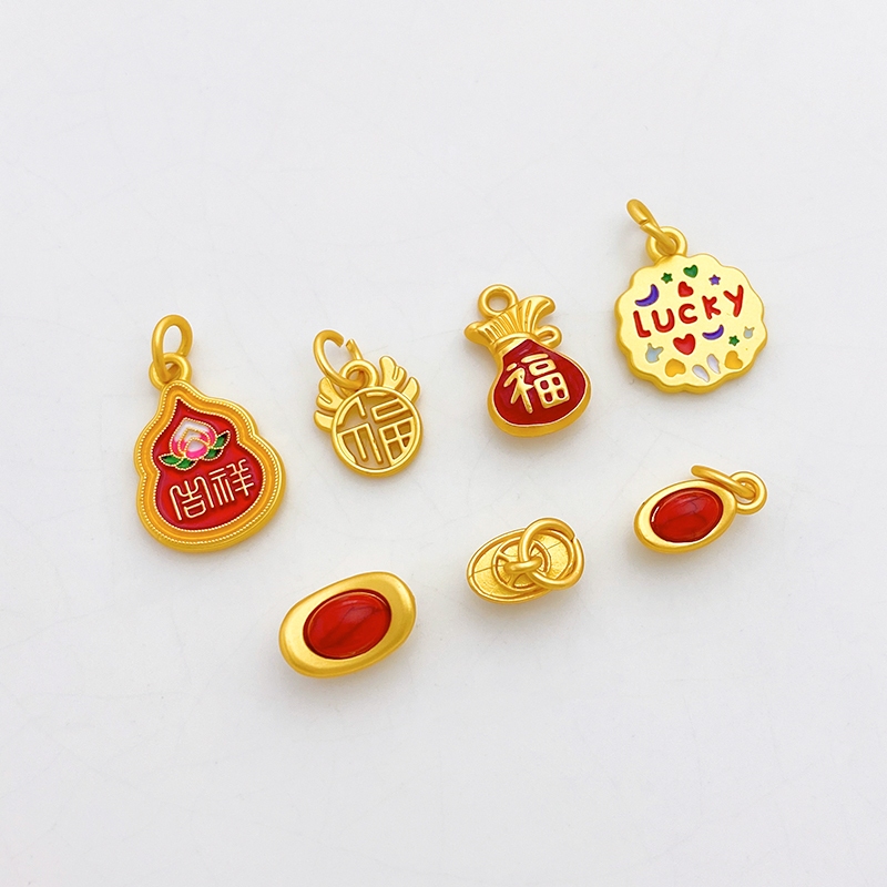 Jinyuanbao lucky bag, auspicious gourd, lucky brand separated bead pendant, DIY string bracelet, nec