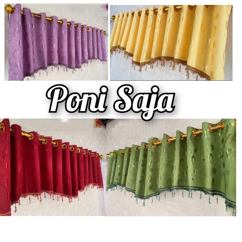 Poni Gorden Poni Hordeng Atas Pintu Gorden Rumbai Poni Mewah Terbaru Tirai jendela kamar