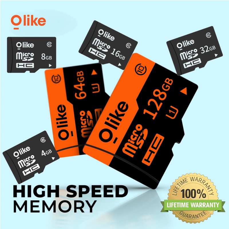 MEMORI MicroSD Olike TF128G Class 10 Kapasitas 128GB High Speed with Package Original - Garansi Seumur Hidup