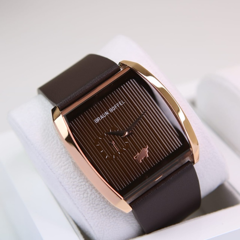 Jam Braun Buffel 42MM Strap Kulit Asli Badak - Jam Pria Braun Buffel - Jam Buffel